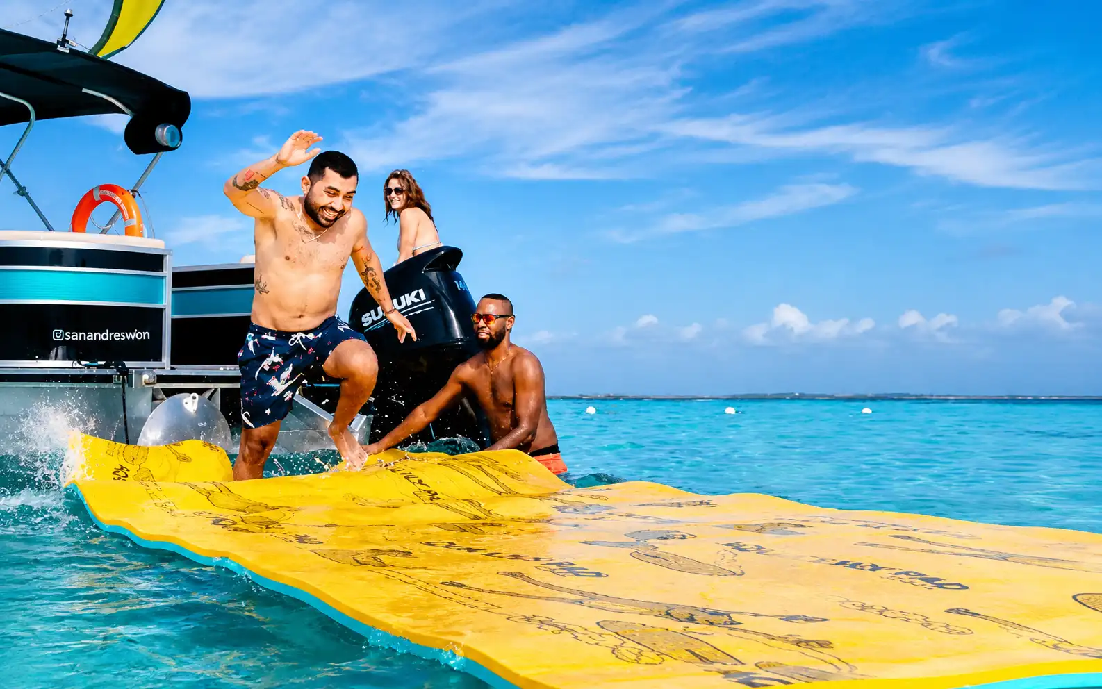San Andres Pontoon Day Trip: Seven-Color Sea Experience - 3