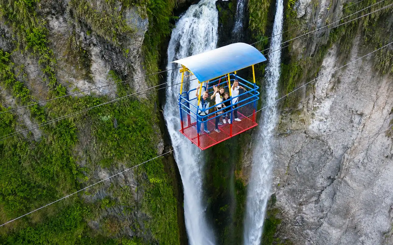 Salto del Mortiño waterfall in Huila Colombia